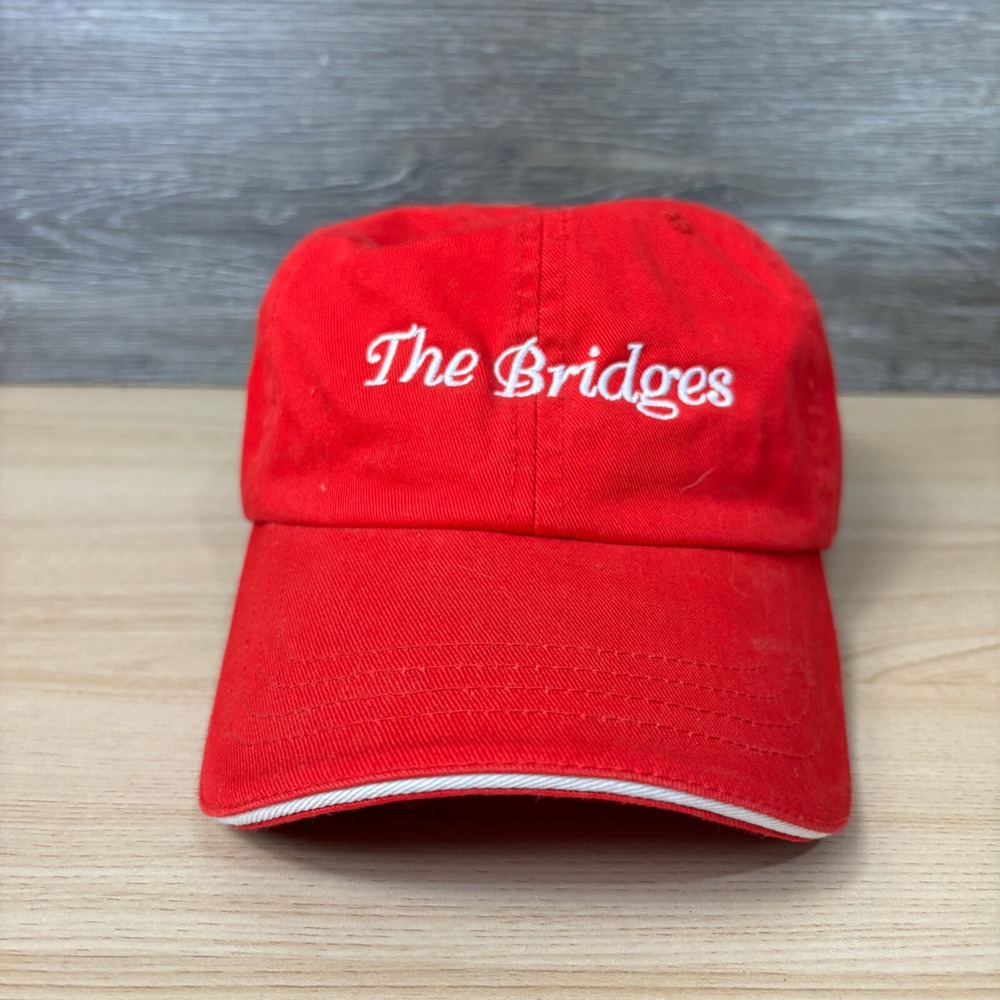 The‎ Bridges Hat Cap Strap Back Red Golf Winona Minnesota One Size Adjustable